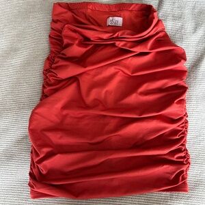 Orange/ red bodycon skirt